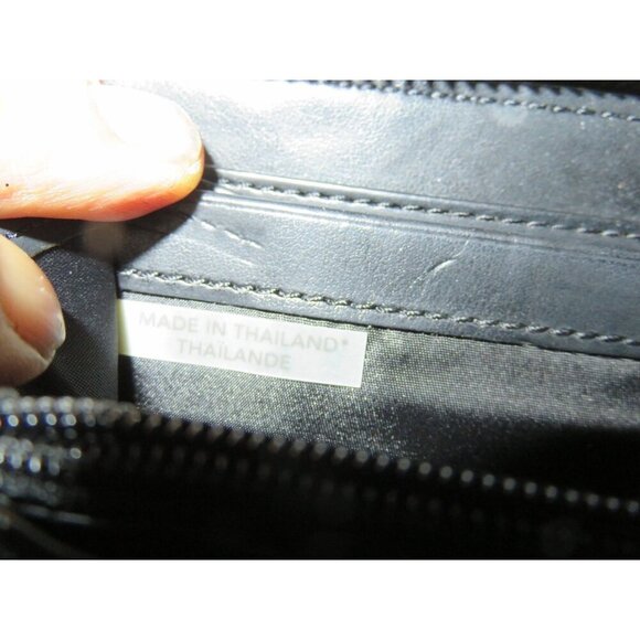 COACH DARCY LEATHER ACCORDION ZIP LONG WALLET IN BLACK - Picture 10 of 12